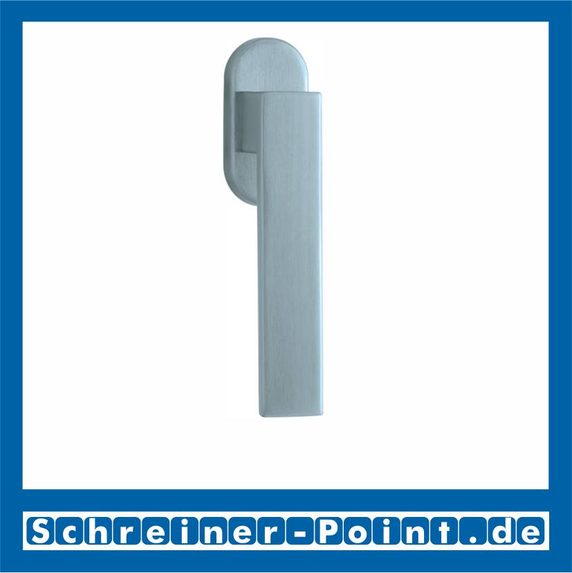 Scoop Quadra Fenstergriff Edelstahl matt Rosette oval,100541